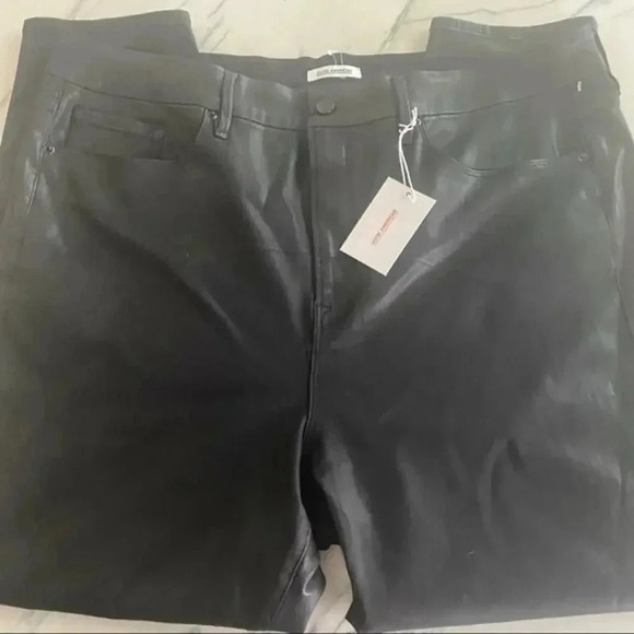 Good American Good Legs Black Waxed Jeans B141 - Picture 5 of 8